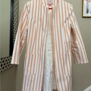 BURU Walking Coat in L’Orange Stripe XS